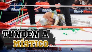 TUNDEN A MÍSTICO  91 aniversario del CMLL [upl. by Lekcim]