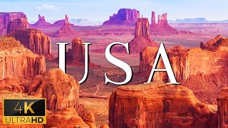 FLYING OVER THE USA 4K UHD  Relaxing Music With Stunning Beautiful Nature 4K Video Ultra HD [upl. by Assilen]