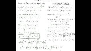 Cauchy Euler equations variation of parameters [upl. by Innor]