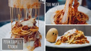 Cheesy Spaghetti Bolognese বাংলা Recipe  Very Easy [upl. by Arline]