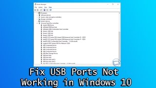 Fix USB Ports Not Working in Windows 10 [upl. by Eenal]