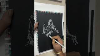 Scribble with black paper cuadro143 shorts youtubeshorts art scribbleart trending [upl. by Ronda]