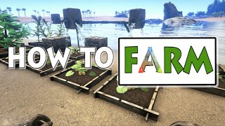 ARK  Survival Evolved  Arks Kitchen 2 Farming tutorial feat compost bins and irrigation [upl. by Lukey]