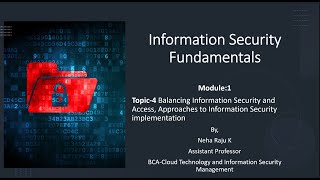 Information Security Fundamentals Module14 [upl. by Rehttam]