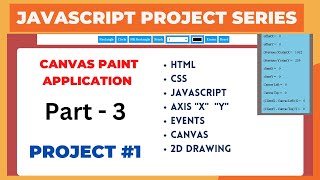 Part3 HTML5 Canvas Paint App using HTML CSS and JavaScript javascript html5 canvas css [upl. by Anairotciv]