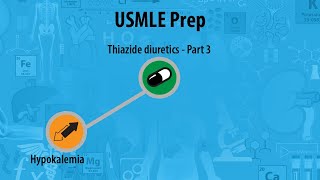 USMLE Prep  Renal amp Urinary System  Thiazide diuretics  Adverse effects  Hypokalemia [upl. by Saphra]