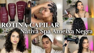 rotina capilar com O Boticário Nativa Spa de Ameixa Negra ✨ lavagem finalização e day after [upl. by Hal717]