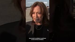 Kamala Harris says Trump is quotpushing disinformationquot about FEMA resources [upl. by Grobe311]