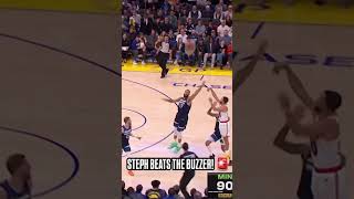 From WAY downtownSteph Curry nailed the buzzer beater 🚨 leading the Warriors to a WINDubNation [upl. by Romanas]