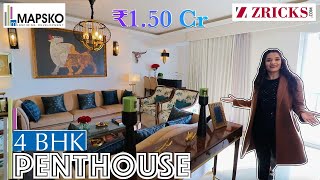 ₹150 Cr 😱 4 BHK Luxury PENTHOUSE Tour ► Mapsko Casabella Gurugram [upl. by Kelbee465]