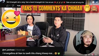 LALSANGLIANA  Ka Hmangaih che  Daduhi  Cover  REACTION  FANS TE COMMENTS KA CHHIAR 🤭🙈♥️ [upl. by Leirvag]