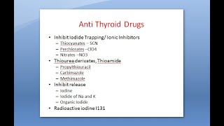 Pharmacology 284 c Anti Thyroid Drugs Thioamide Thiourea Propylthiouracil Carbimazole Methimazole [upl. by Naoj109]