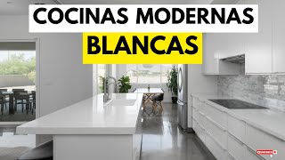 💥30 DISEÑOS DE COCINAS BLANCAS MODERNAS TENDENCIA 2024👈 [upl. by Harvison]