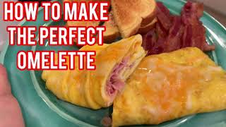 How To Make The PERFECT Omelette Ham and Cheese omelet [upl. by Icak]