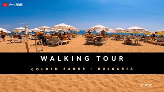 ⁴ᴷ Walking Tour GOLDEN SANDS BEACH  Bulgaria 🇧🇬 2022 [upl. by Mariska465]