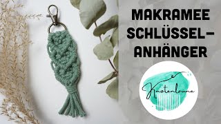 Makramee Schlüsselanhänger Herz  Makramee Anleitung  Geschenke selber machen  DiY Geschenke [upl. by Nasia]