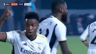 vinicius hat trick barcelona keokmadrid juara super spanyol [upl. by Acsehcnarf]