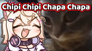 Mococo sings Chipi Chipi Chapa Chapa【HololiveEN】 [upl. by Ettenotna130]