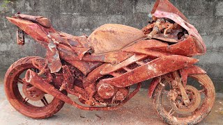 Restoration old super sports motorcycle YAMAHA R1 1000cc  Restoration Channel [upl. by Ybreh]