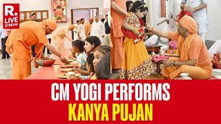 UP CM Yogi Adityanath Performs Kanya Pujan on Navratri In Gorakhpur  Maha Navami 2024 [upl. by Niveb333]