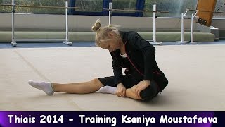 Kseniya Moustafaeva  Training at GrandPrix Thiais 2014 [upl. by Nnylcaj703]