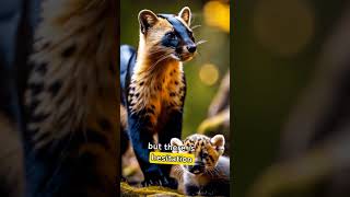 Yellow Throated Marten Drags Leopard Cubs To Eat shorts animals marten leopard cubs nature [upl. by Russian940]