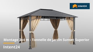 Montage 3x4 m  Tonnelle de jardin Sunset Superior [upl. by Paucker]