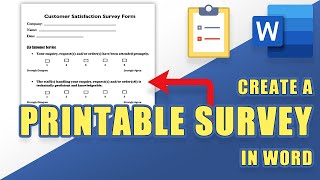 TUTORIAL Create a Printable SURVEY or QUESTIONAIRE in Microsoft WORD easily [upl. by Nairbo]