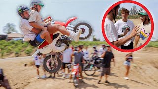 DIRT BIKE Crash With CowBoy Cale Tayler Holders BIRTHDAY [upl. by Eirrahs]