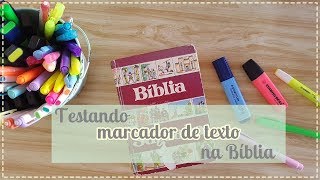 BIBLE JOURNALING  Testando Marcador de Texto na Bíblia [upl. by Cale]