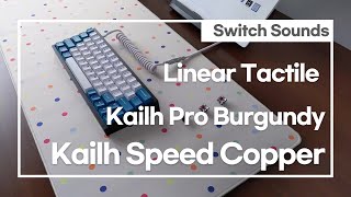 Tofu with Kailh Pro Burgundy Kailh Speed Copper Stock vs Lubed Typing Sounds [upl. by Enak]