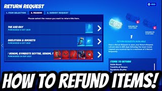 HOW TO USE REFUND REQUEST TOKENS IN FORTNITE  Fortnite Battle Royale [upl. by Locke]