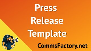 How to use a press release template [upl. by Nara]