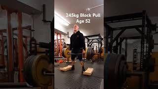 Trap bar block pull 245kg trapbardeadlift strengthtraining strongover50 [upl. by Sylvester931]