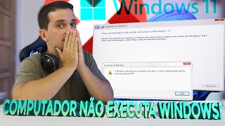 RESOLVIDO Erro ao INSTALAR WINDOWS 11 Esse COMPUTADOR não pode EXECUTAR o WINDOWS 11 sem TPM20🔥 [upl. by Nepsa35]