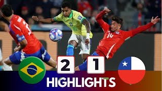 Brazil vs Chile 21 Extended Highlights  RESUMEN  ELIMINATORIAS SUDAMERICANAS [upl. by Nwahc]