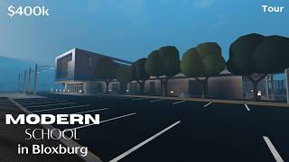 Bloxburg  Modern Bloxburg High School  Tour  Floorplan [upl. by Droffig]