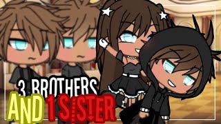 ✨• 3 Brothers and 1 Sister •✨ Glmm  Gacha life mini movie [upl. by Crooks]