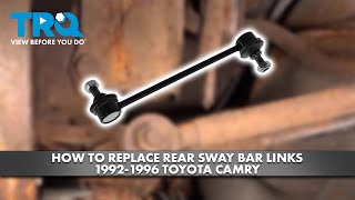 How to Replace Rear Sway Bar Links 19921996 Toyota Camry [upl. by Bonnee]