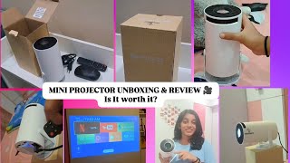 LED SOURSE HY300 MINI PROJECTOR UNBOXING amp REVIEW 🎥 Is it worth it  GIFTED BY MY MAU PRACHI 💗 [upl. by Adiene]