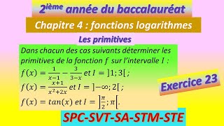 Exercice 23 fonctions logarithmes [upl. by Seidnac]