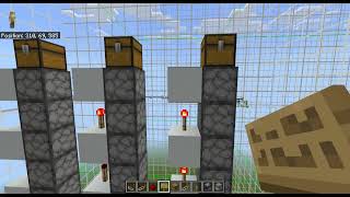 Minecraft Bedrock Redstone  Silent Item Dropper Elevator 2 time hopper speed [upl. by Vonny]