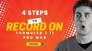 4 STEPS NEEDED TO RECORD ON FORMULER Z11 PRO MAX [upl. by Neelyar770]