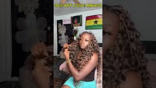 👏How To Make Boho Knotless Braids  Chocolate Brown Braids Hairstyle Tutorial mybraidedwig [upl. by Nylecsoj557]