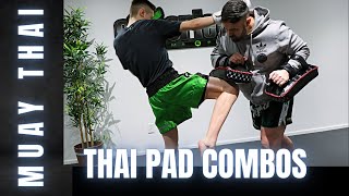 33 Different Muay Thai Pad Combinations [upl. by Hapte]