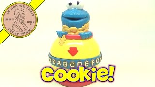 FisherPrice Cookie Monster Cookie Jar Alphabet Toy 2002 Mattel Toys [upl. by Ydnih793]