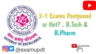 Jntuh 21 Exams Postponed or Not   Watch Now  Latest Update jntuh jntuhupdates [upl. by Lladnew]