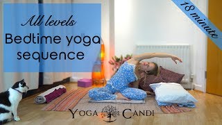 Bedtime Yoga Sequence  18 minute practice with YogaCandi [upl. by Emma]