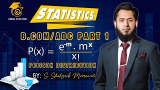 Statistics Poisson Distribution  Detailed Concepts and Problems Solution  BCOMADC Part 1 [upl. by Newbill]