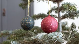 Papier mâché ornaments  DIY by Søstrene Grene [upl. by Haduhey]